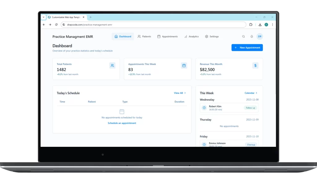 patient portal screenshot